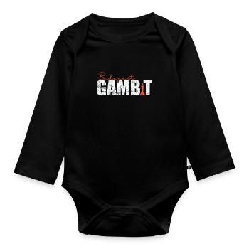 Budapester Gambit - Baby Bio-Langarm-Body - Schwarz - Vorne
