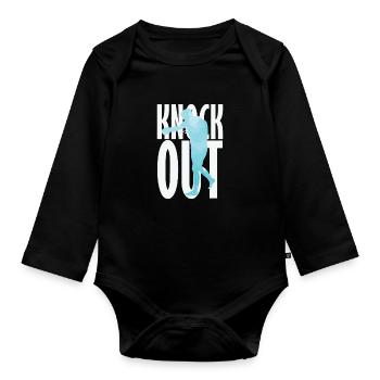 Knock Out Boxing - Organic Longsleeve Baby Bodysuit - black - Front