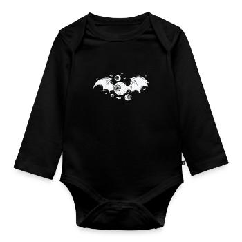 Gothic Flying Eye Horror Horror - Organic Longsleeve Baby Bodysuit - black - Front