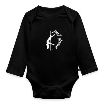 Just Dance Poledance Stange Tanzen - Baby Bio-Langarm-Body - Schwarz - Vorne