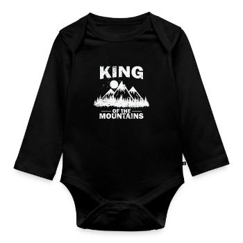 Roi des montagnes Randonnée Hobby - Body Bébé bio manches longues - noir - Devant