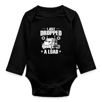 I just dropped a Load LKW-Fahrer - Baby Bio-Langarm-Body - Schwarz - Vorne