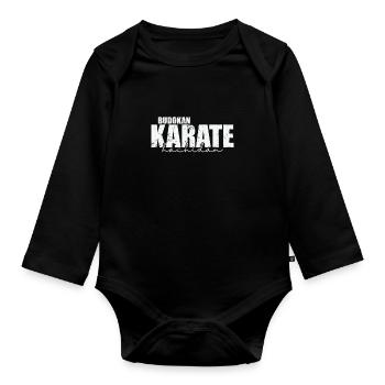 Bugokan Karate Hachidan Malaysian martial arts - Organic Longsleeve Baby Bodysuit - black - Front