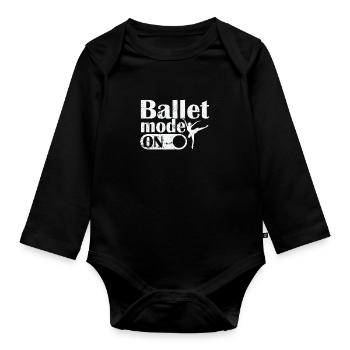 Ballet Mode on - Baby Bio-Langarm-Body - Schwarz - Vorne