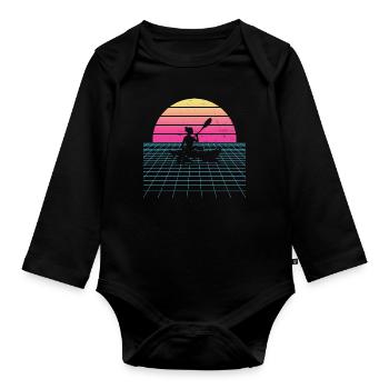 Kayak Femme Kayak Canoë Kayak Homme - Body Bébé bio manches longues - noir - Devant