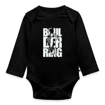 L’escalade de bloc est le meilleur sport - Body Bébé bio manches longues - noir - Devant