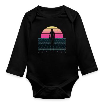 VTT Vélo Vélo Hommes Cyclistes - Body Bébé bio manches longues - noir - Devant