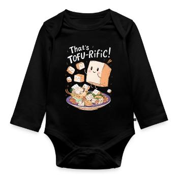 Tofu Lustiges - Baby Bio-Langarm-Body - Schwarz - Vorne