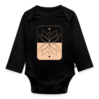 Lotus - Body Bébé bio manches longues - noir - Devant