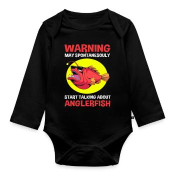 Anglerfisch - Baby Bio-Langarm-Body - Schwarz - Vorne
