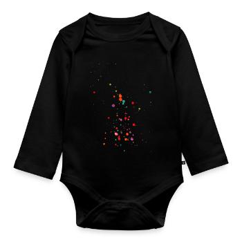 Klecksekunstwerk - Organic Longsleeve Baby Bodysuit - black - Front