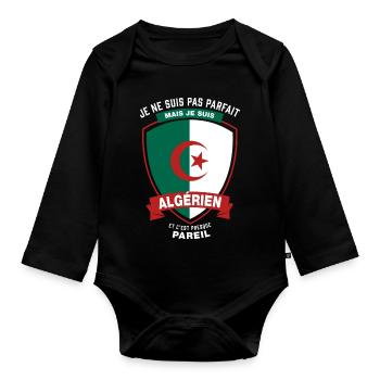 Algerien Parfait - Body Bébé bio manches longues - noir - Devant