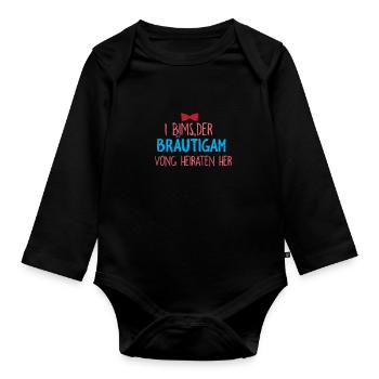 Junggesellenabschied - Baby Bio-Langarm-Body - Schwarz - Vorne