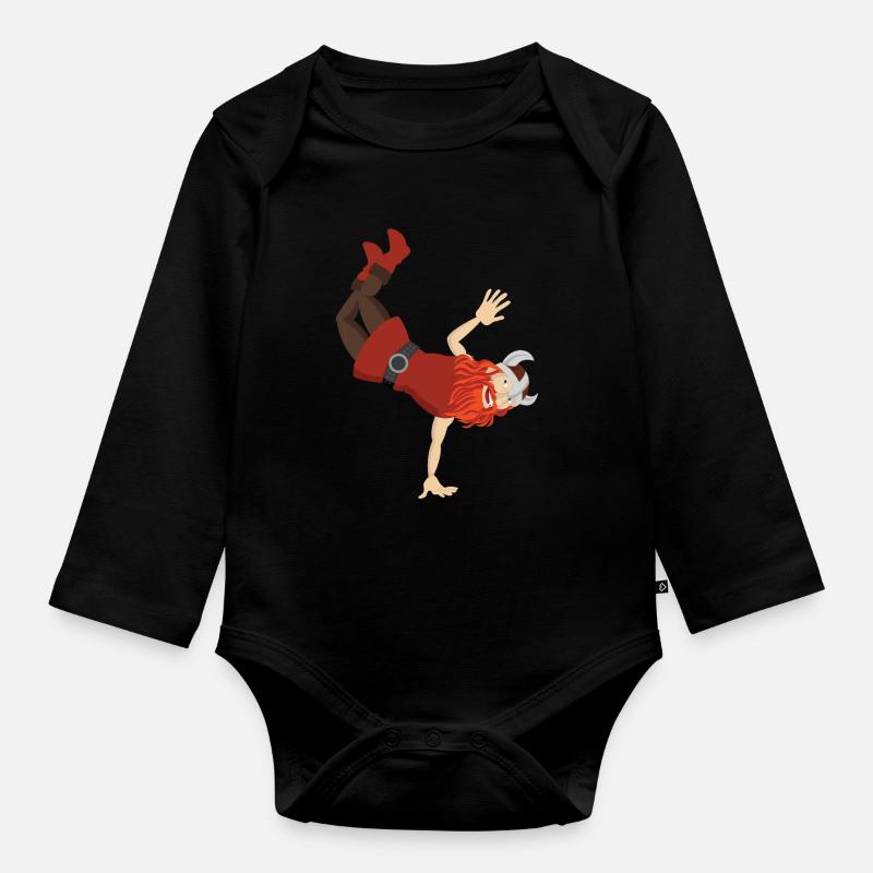 CELTIC - Baby Bio-Langarm-Body - Schwarz