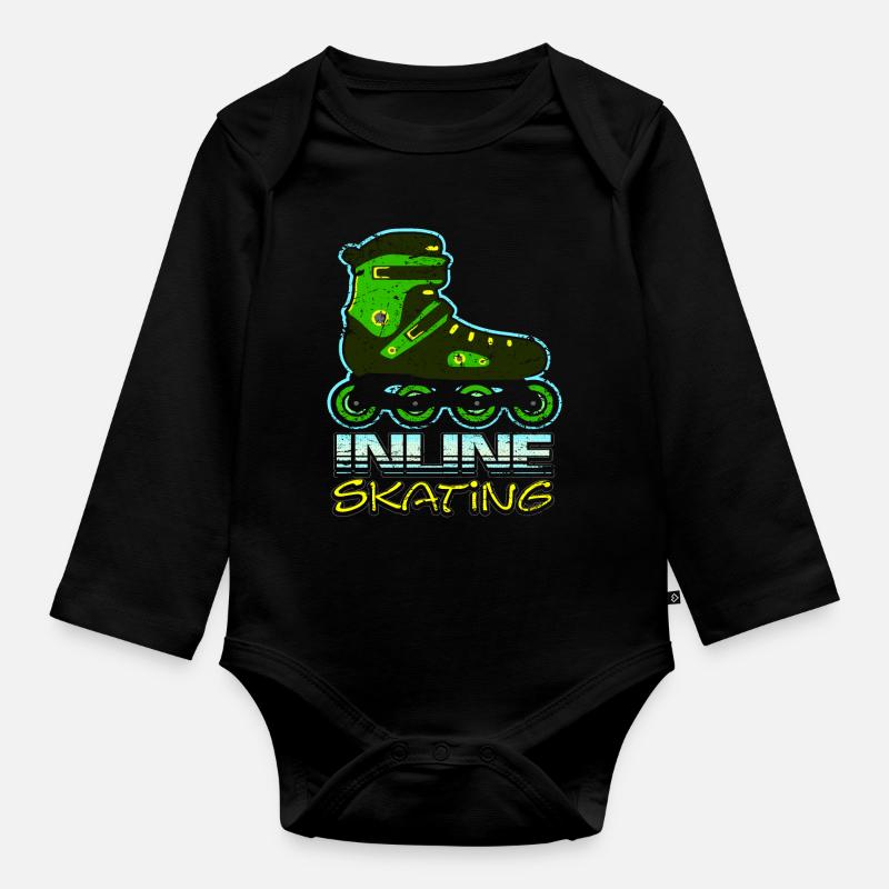 Inline Skates - Baby Bio-Langarm-Body - Schwarz