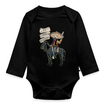 El Caballero de la muerte - Organic Longsleeve Baby Bodysuit - black - Front