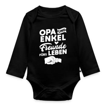 OPA UND ENKEL FREUNDE FÜRS LEBEN - Baby Bio-Langarm-Body - Schwarz - Vorne