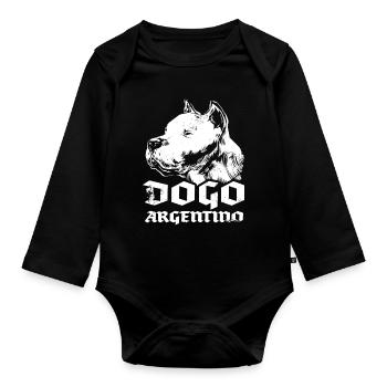 Dogo Argentino - Body Bébé bio manches longues - noir - Devant