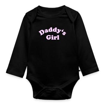 Daddy's Girl - Baby Bio-Langarm-Body - Schwarz - Vorne