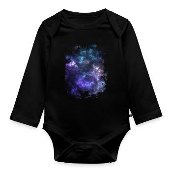 Univers - Body Bébé bio manches longues - noir - Devant