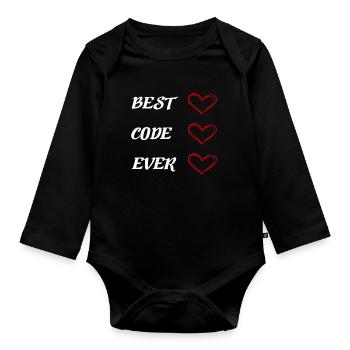 programmeur - Body Bébé bio manches longues - noir - Devant