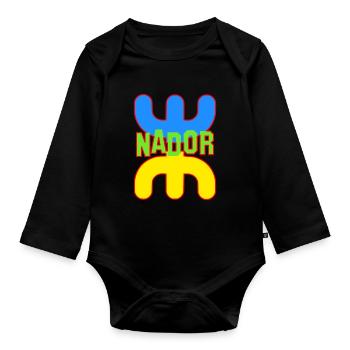 Die Stadt Nador - Baby Bio-Langarm-Body - Schwarz - Vorne