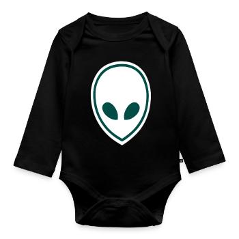 comic - Baby Bio-Langarm-Body - Schwarz - Vorne