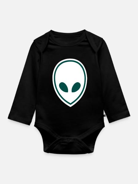 comic - Baby Bio-Langarm-Body - Schwarz