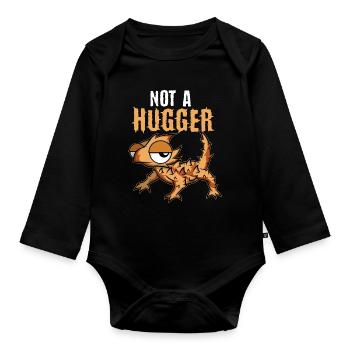 Dornteufel Lézard Moloch Agame Sarkastischer - Body Bébé bio manches longues - noir - Devant