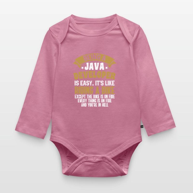 Java Developer Organic Longsleeve Baby Bodysuit