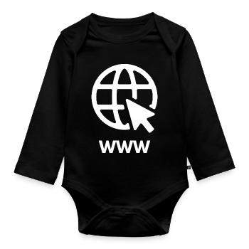 l'Internet - Body Bébé bio manches longues - noir - Devant