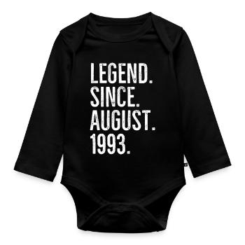 Légende depuis août 1993 - Body Bébé bio manches longues - noir - Devant