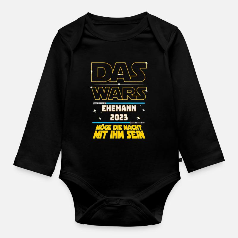 Das Wars Ehemann 2023 JGA Junggeselle Bräutigam - Baby Bio-Langarm-Body - Schwarz