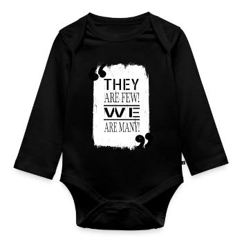 gift idea girl bader ginsburg sayings present idea - Organic Longsleeve Baby Bodysuit - black - Front