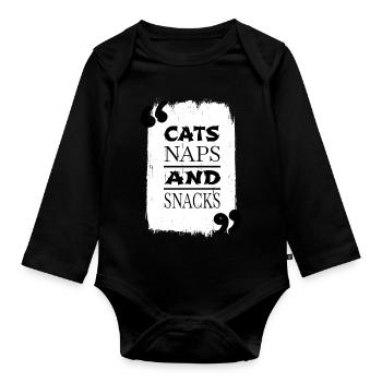 happy avogato cadeau nœud papillon avacato animaux - Body Bébé bio manches longues - noir - Devant