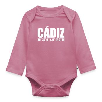 Coordonnées de Cadix - Body Bébé bio manches longues - mauve - Devant