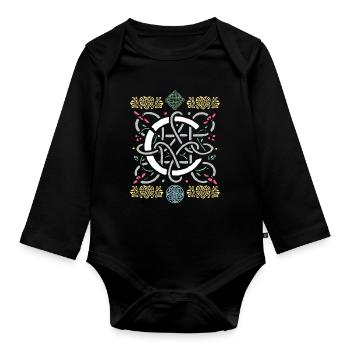 C - Organic Longsleeve Baby Bodysuit - black - Front