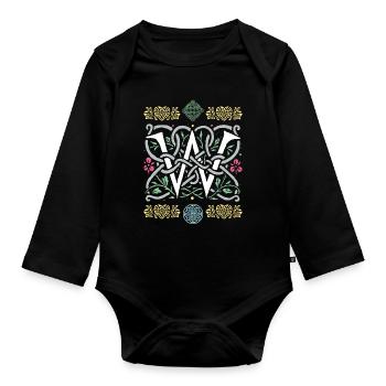 W - Body Bébé bio manches longues - noir - Devant