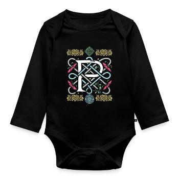 P - Organic Longsleeve Baby Bodysuit - black - Front