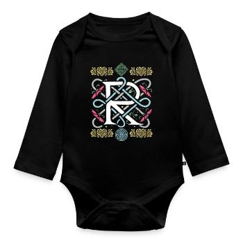 R - Organic Longsleeve Baby Bodysuit - black - Front