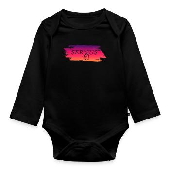 Servus - Baby Bio-Langarm-Body - Schwarz - Vorne