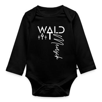 Waldmensch - Baby Bio-Langarm-Body - Schwarz - Vorne