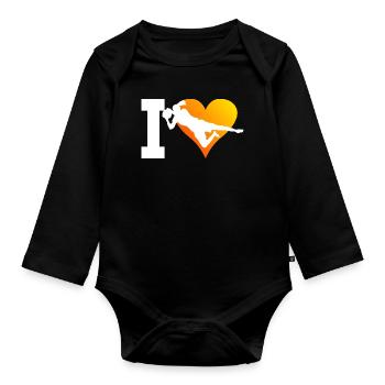 Footballer Football Player Football Women's Football - Organic Longsleeve Baby Bodysuit - black - Front
