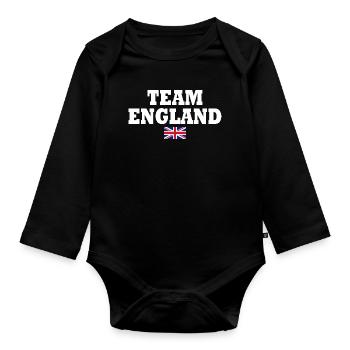 Team england - Body Bébé bio manches longues - noir - Devant