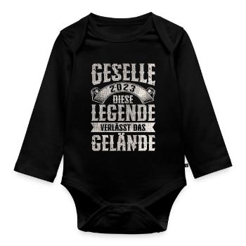 Geselle 2023 Gesellenprüfung - Baby Bio-Langarm-Body - Schwarz - Vorne