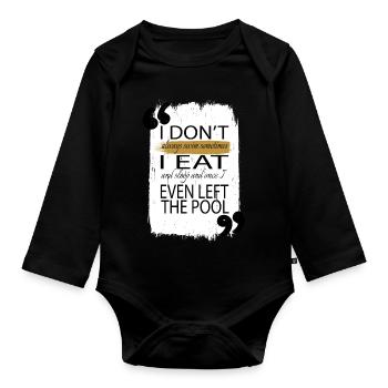 T-shirts de piscine Cool Bday - Body Bébé bio manches longues - noir - Devant
