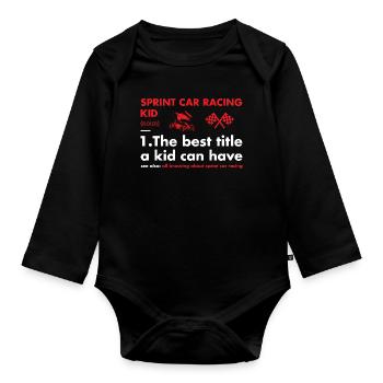Sport Kid Définition Sprint Car Racing - Body Bébé bio manches longues - noir - Devant