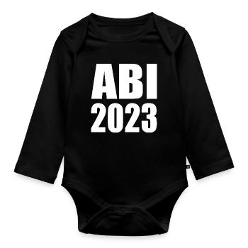 Abi 2023 - Baby Bio-Langarm-Body - Schwarz - Vorne