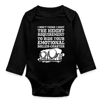 Emotional Roller Coaster - Baby Bio-Langarm-Body - Schwarz - Vorne