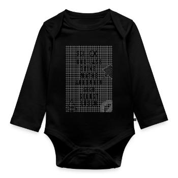 Alpha - Baby Bio-Langarm-Body - Schwarz - Vorne